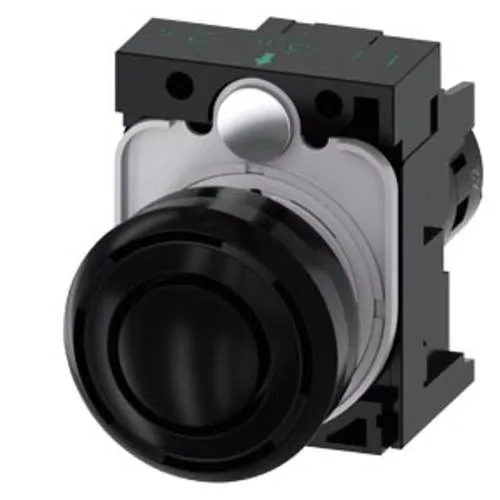 Señal acústica compacta de 22 mm, redonda, de plástico, negra, tono continuo de 2,4 khz, ip40