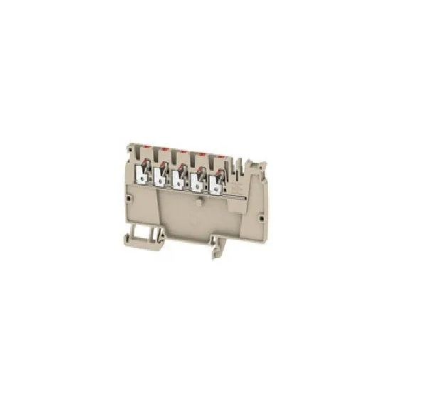 Terminales de distribución modulares, push in, 2,5 mm², 800 v, 24 a, beige oscuro