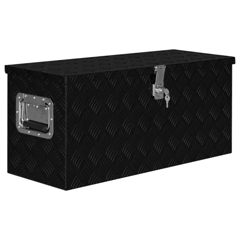 Caja de aluminio 80x30x35 cm negro