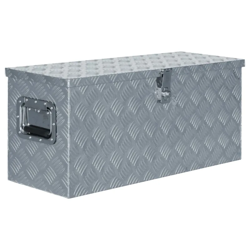 Caja de aluminio 80 x 30 x 35 cm plata