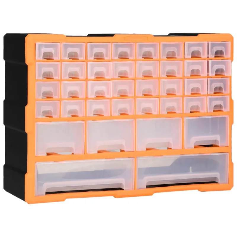 Organizador multicajones con 38 cajones 52x16x37,5 cm