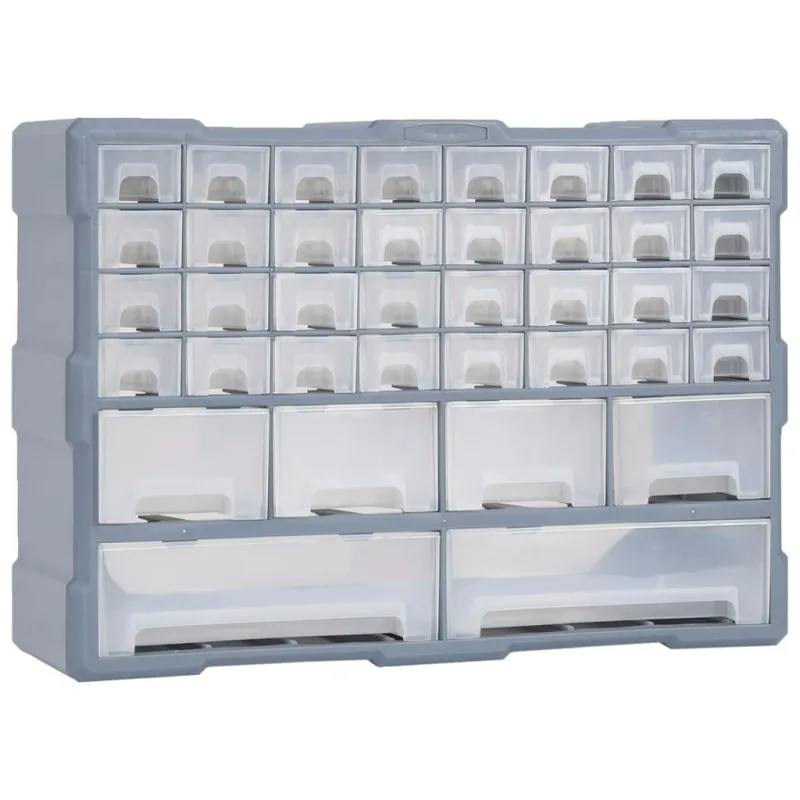 Organizador multicajones con 38 cajones 52x16x37,5 cm