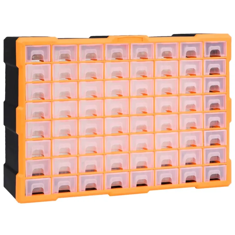 Organizador multicajones con 64 cajones 52x16x37,5 cm