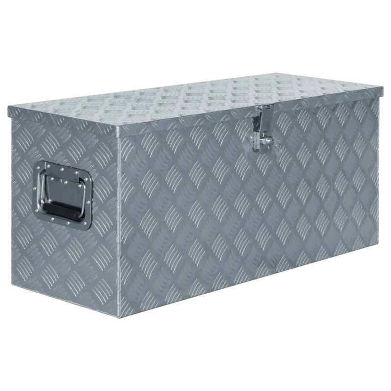 Caja de aluminio 90,5x35x40 cm plata