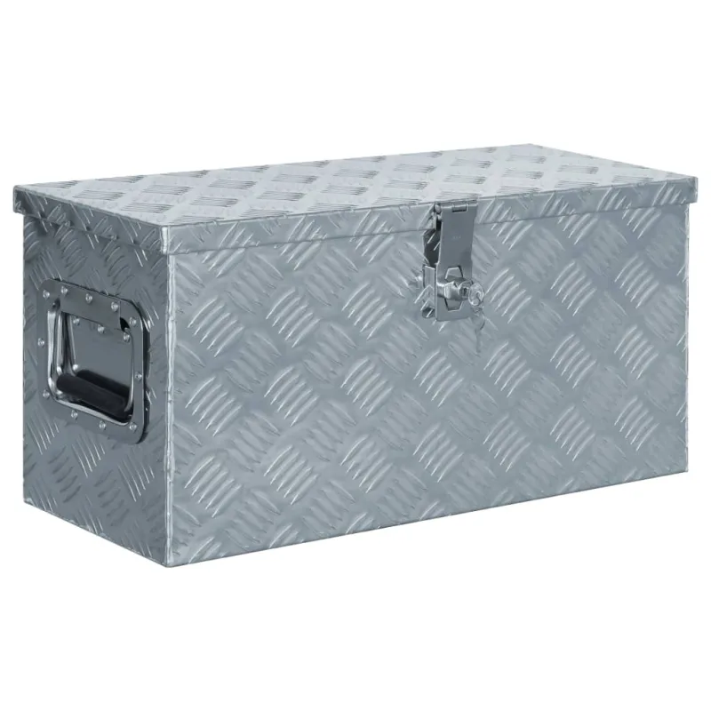 Caja de aluminio 61,5 x 26,5 x 30 cm plata