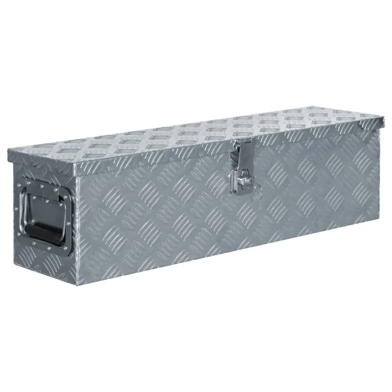 Caja de aluminio 80,5 x 22 x 22 cm plata