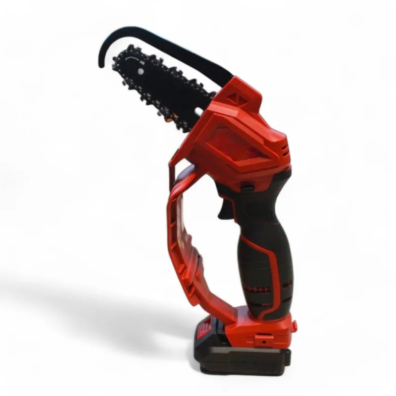 Podadora eléctrica sin cable 18v con barra de 15 cm cadena ajustable incluye batería y cargador de batería de litio