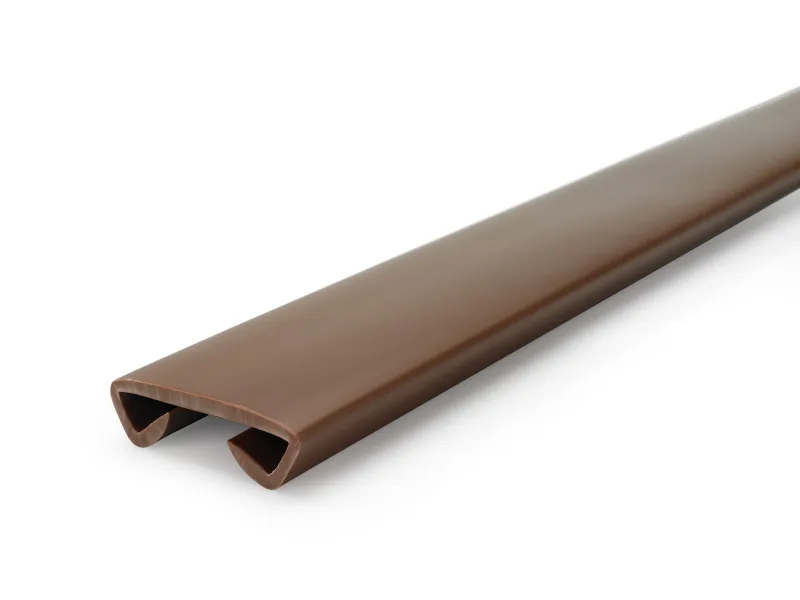 Pasamanos pvc 40x8 mm standard antideslizante - 25 metros, bronze