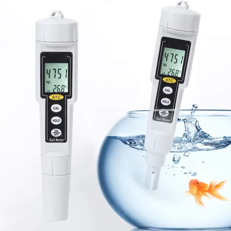 Salinómetro digital portátil ct3081, medidor de salinidad, temperatura y humedad para piscinas de agua salada