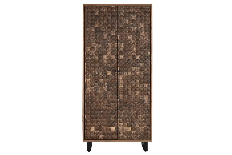 Armario teca reciclada coco 80x40x200 2 puert