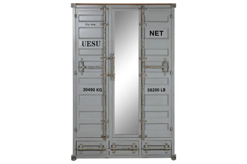 Armario metal 112x46x174 container gris