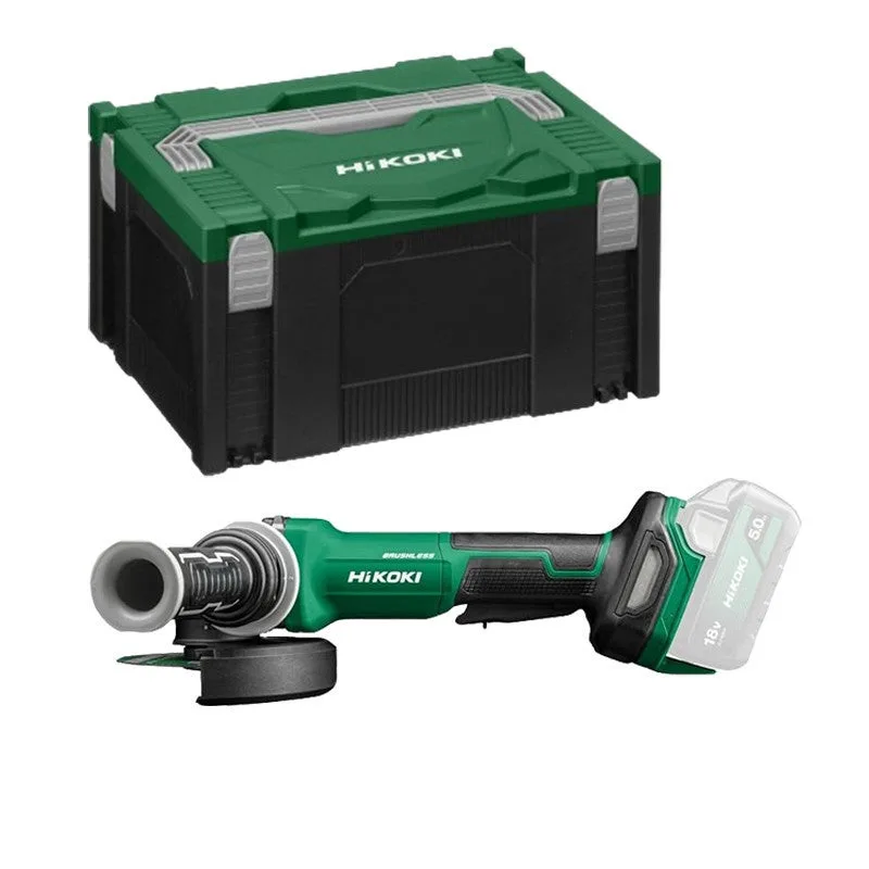 G1813dfw2z - amoladora a bateria 18 v - 125 mm - freno disco - pala - sin bateria ni cargador hikoki