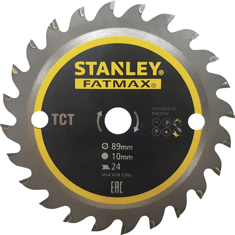 Stanley sta10410 disco de corte tct 89 mm - 24 dientes