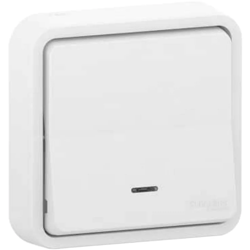 Pulsador con luz schneider mureva blanco