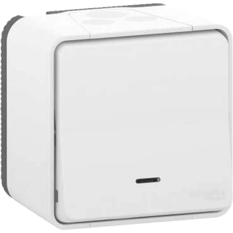 Interruptor con luz schneider mureva superficie blanco