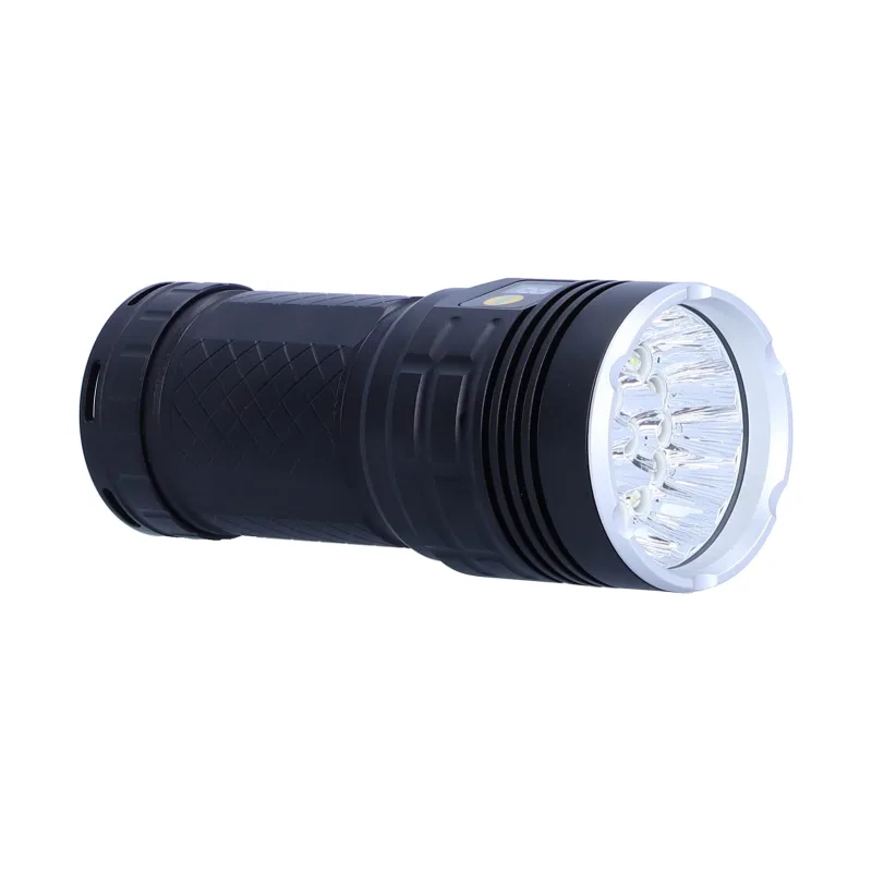 Linterna led ultrabrillante de 15000 lm con 18 bombillas xmt6, recargable por usb, resistente al agua ip65, ideal para actividades al aire libre, emer