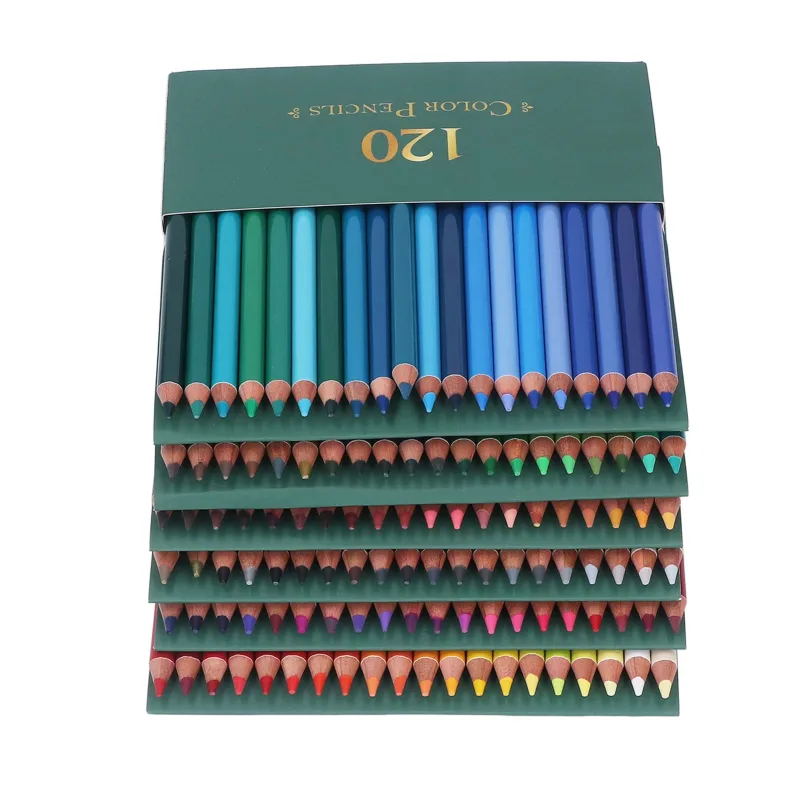 Lápices de colores profesionales de 120 colores para artistas: perfectos para trazos vibrantes y de larga duración.