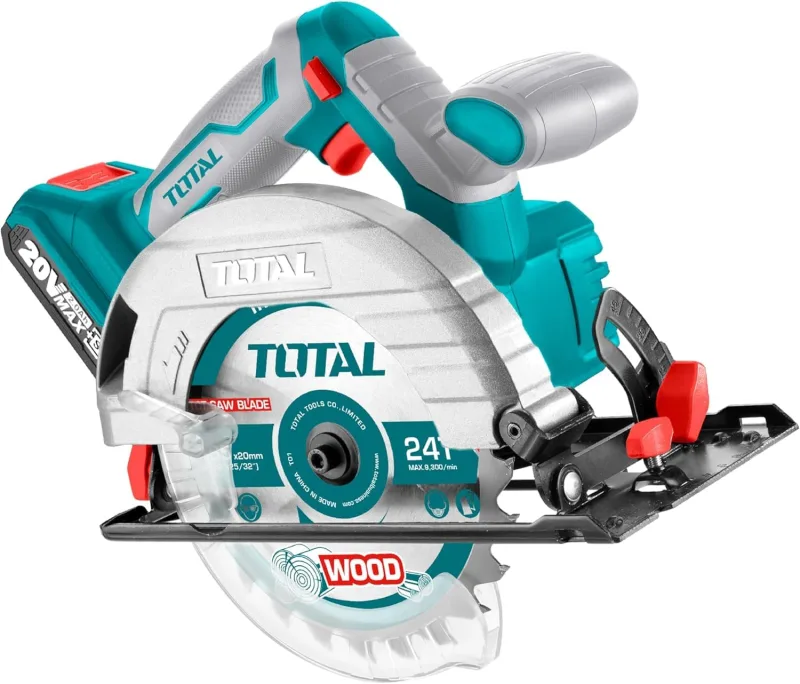 Total tools - sierra circular a batería p20s de 20 v | diámetro de 165 mm | inalámbrica | velocidad de 4600 rpm | herramienta para cortar metal y made