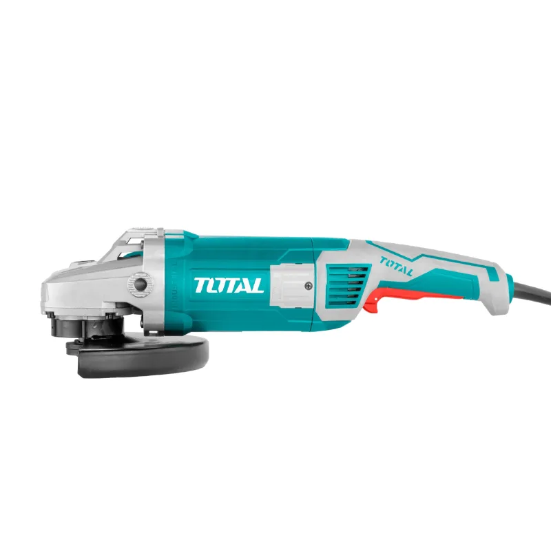 Total tools - amoladora angular de cable con potencia de 2400 w | disco de 230 mm | velocidad de 6300 rpm | incluye empuñadura extra para mejor agarre