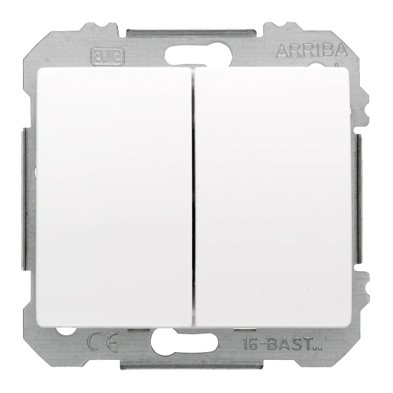 Interruptor doble bjc iris blanco