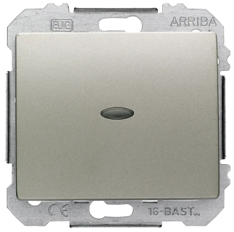 Interruptor con luz bjc iris aluminio