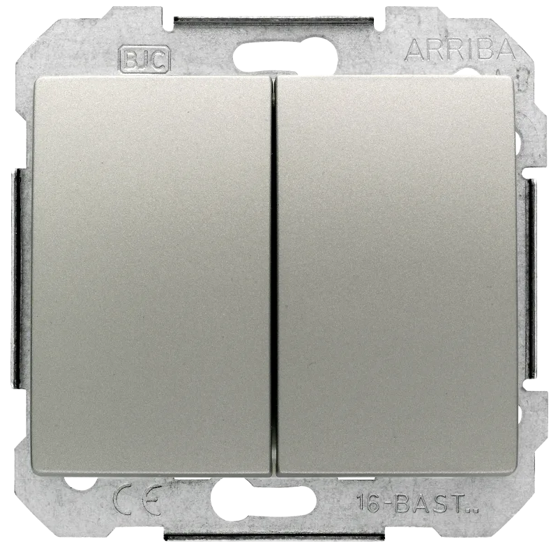 Interruptor doble bjc iris aluminio