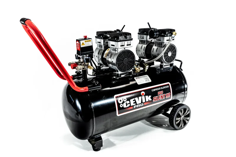 Compresor sin aceite cevik pro ca-pro80silent de 3 cv y l de depósito