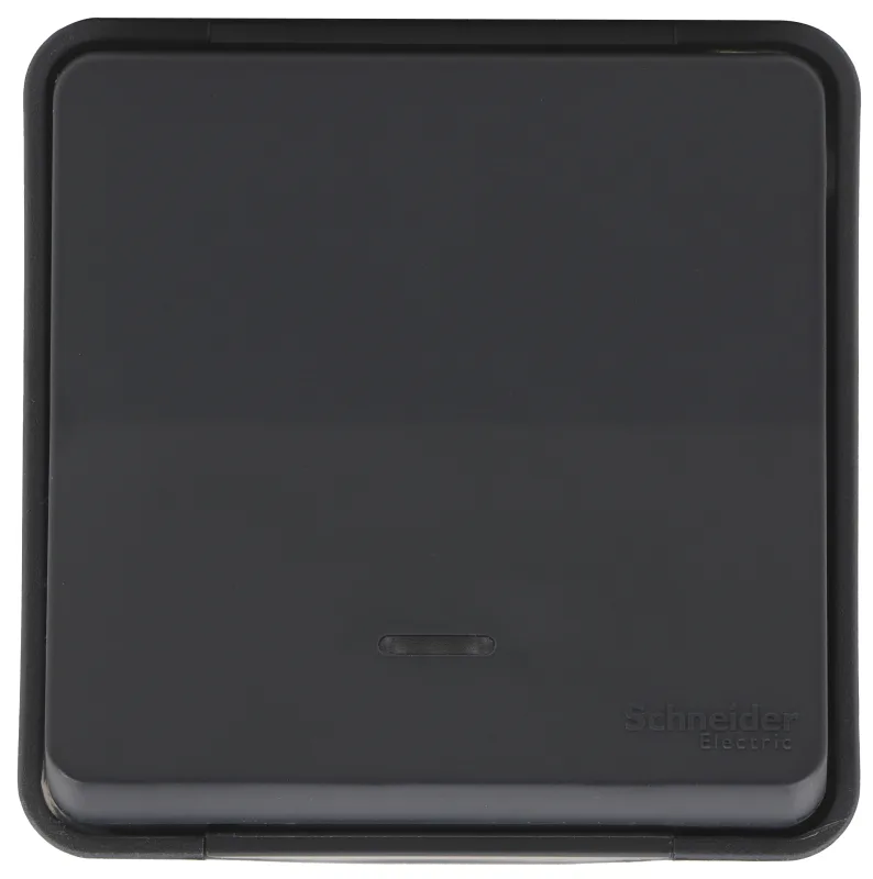 Pulsador con luz schneider mureva superficie gris