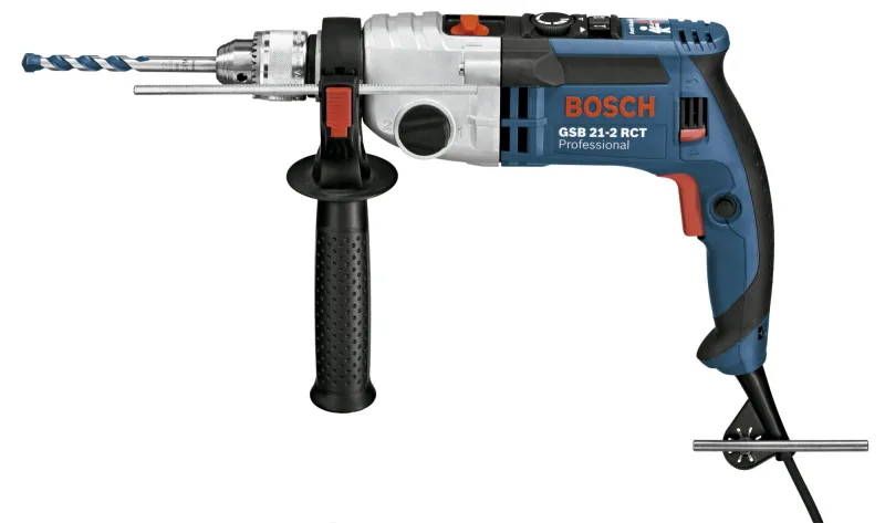 Taladro con cable bosch professional 1300w con empuñadura, maletin, portabrocas de sujeccion rapida de 13mm, tope de profundidad de 210mm