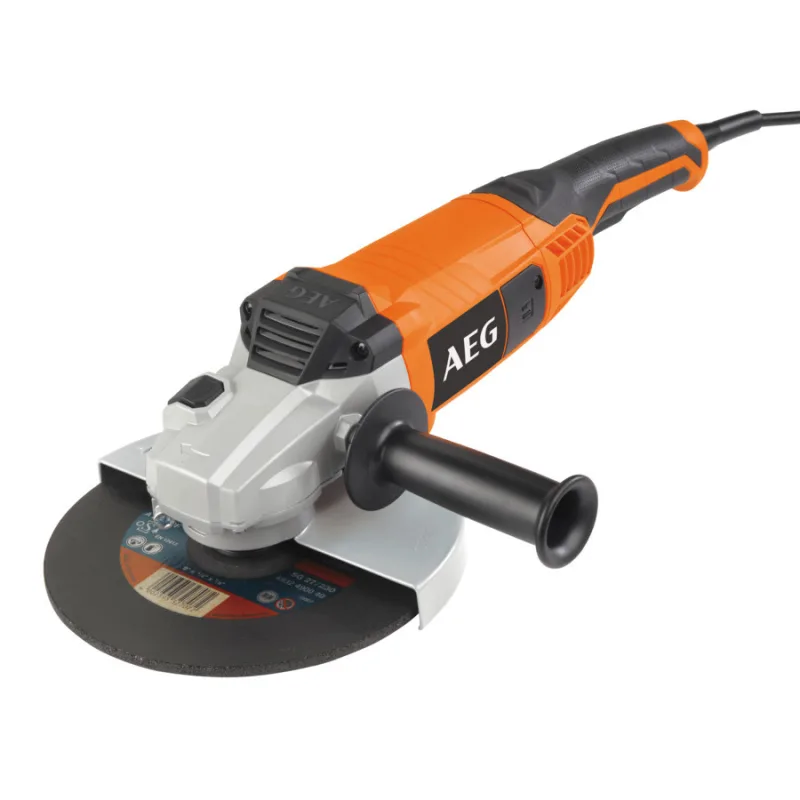 Amoladora de alta potencia 2.200w, 230mm, dms (interruptor hombre muerto) aeg