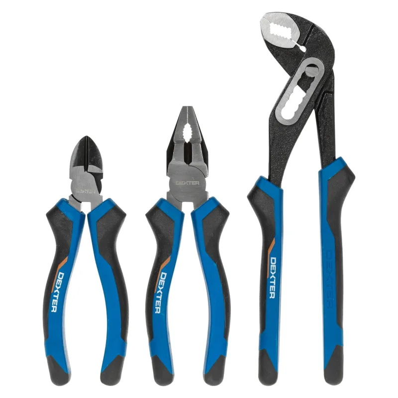 Juego de 3 alicates universales dexter