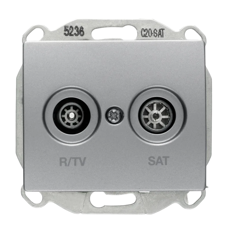 Toma de tv bjc mega aluminio