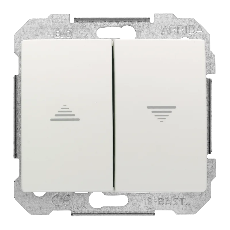 Interruptor doble de persiana bjc mega blanco