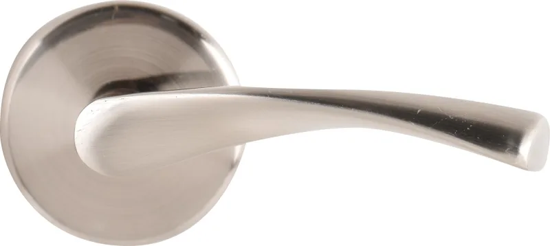 Juego de manilla con roseta arosa de aluminio niquelado