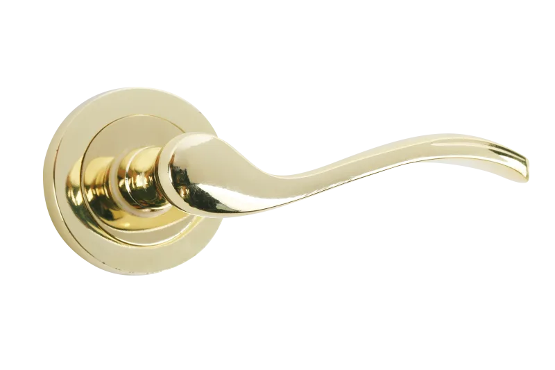 Juego de manilla con roseta villanueva de aluminio encerado