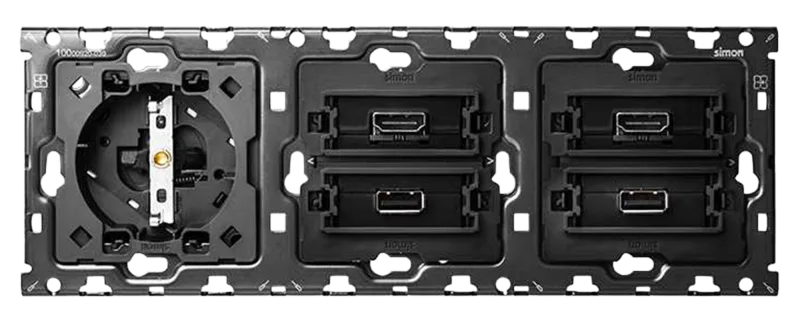 Kit enchufe ench+2hdmi+2usb+bast s100