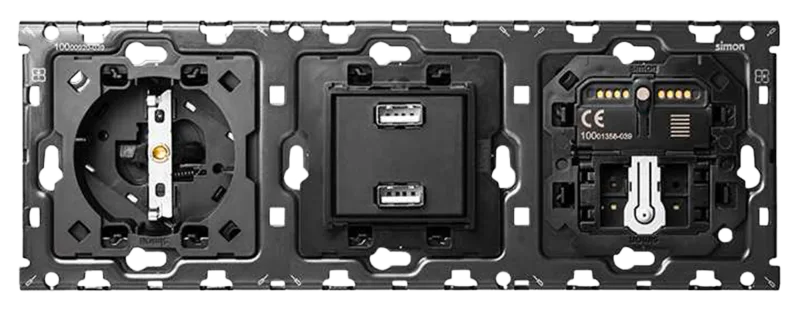 Kit enchufe ench+2usb+pers+conm+bast