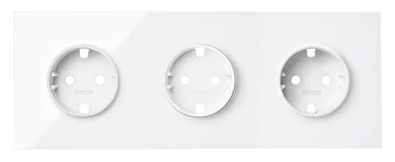 Kit enchufe frontal 3 ench simon 100 blanco