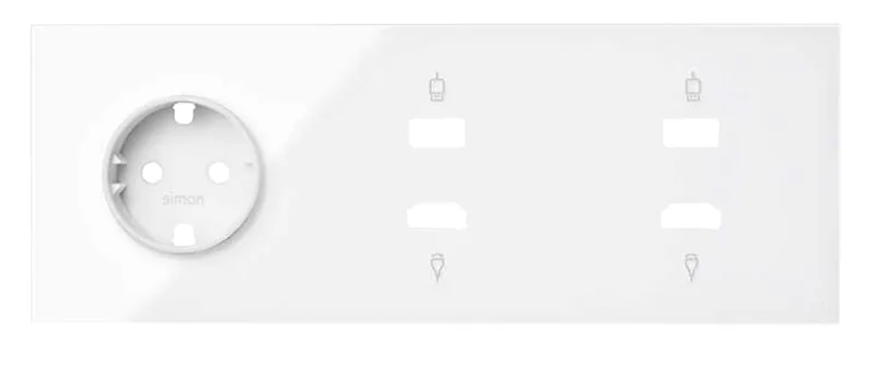 Kit enchufe frontal enc+2hdmi+2usb simon 100 blanco