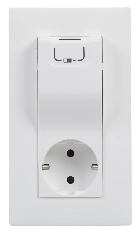 Enchufe + toma de usb legrand niloé step blanco