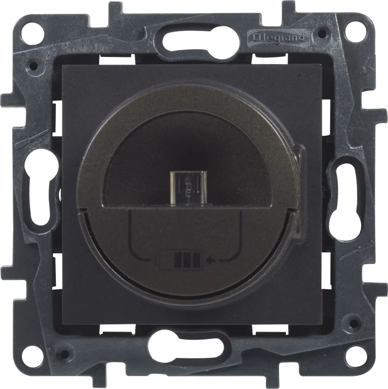 Toma micro usb legrand niloé step negro