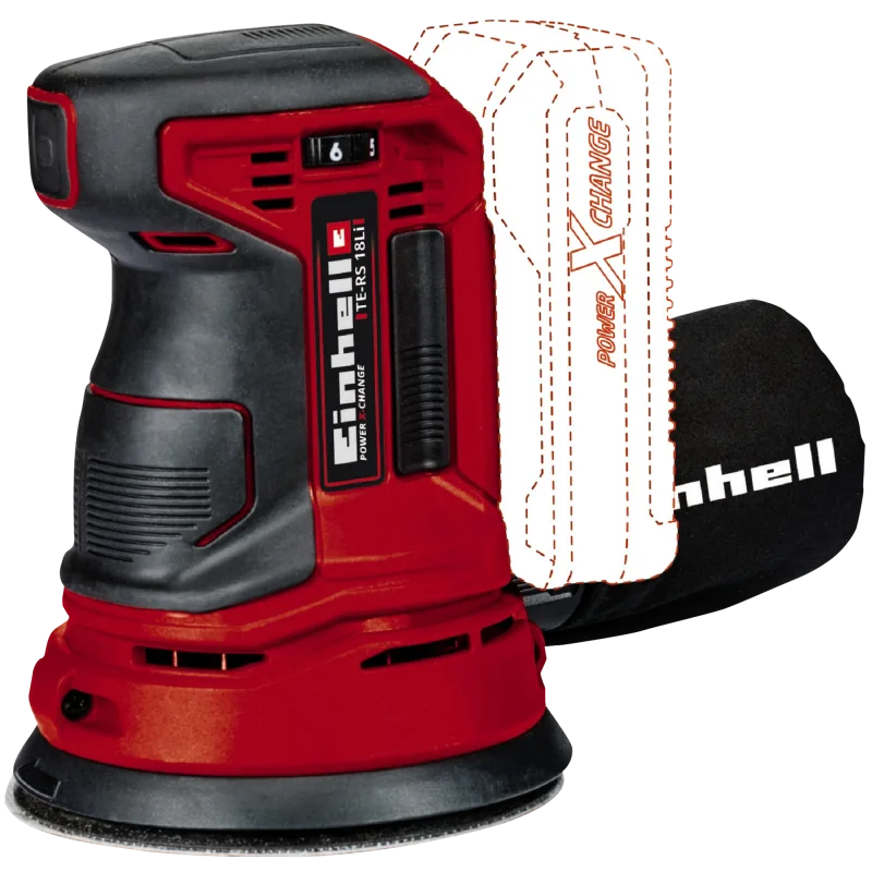 Lijadora excéntrica batería einhell expert 18v te-rs 18 - sin batería - compatible con power x-change