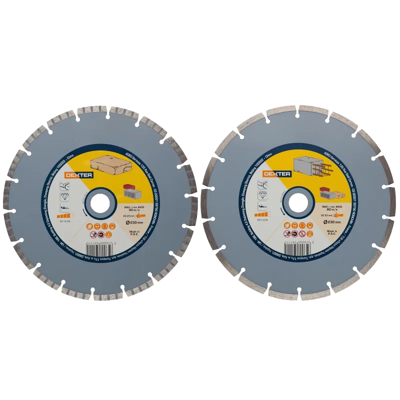 Set de 2 discos de diamante para construcción dexter ø230 mm