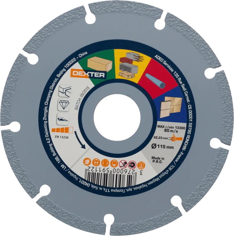 Disco de diamante multimaterial dexter ø115 mm