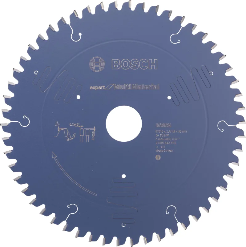 Disco de sierra circular bosch expert multimaterial, 210 x 30 y 54 dientes