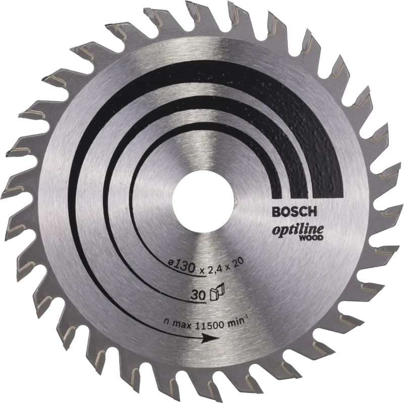 Disco de sierra circular bosch para madera, 130 x 20 x 2,4 mm y 30 dientes