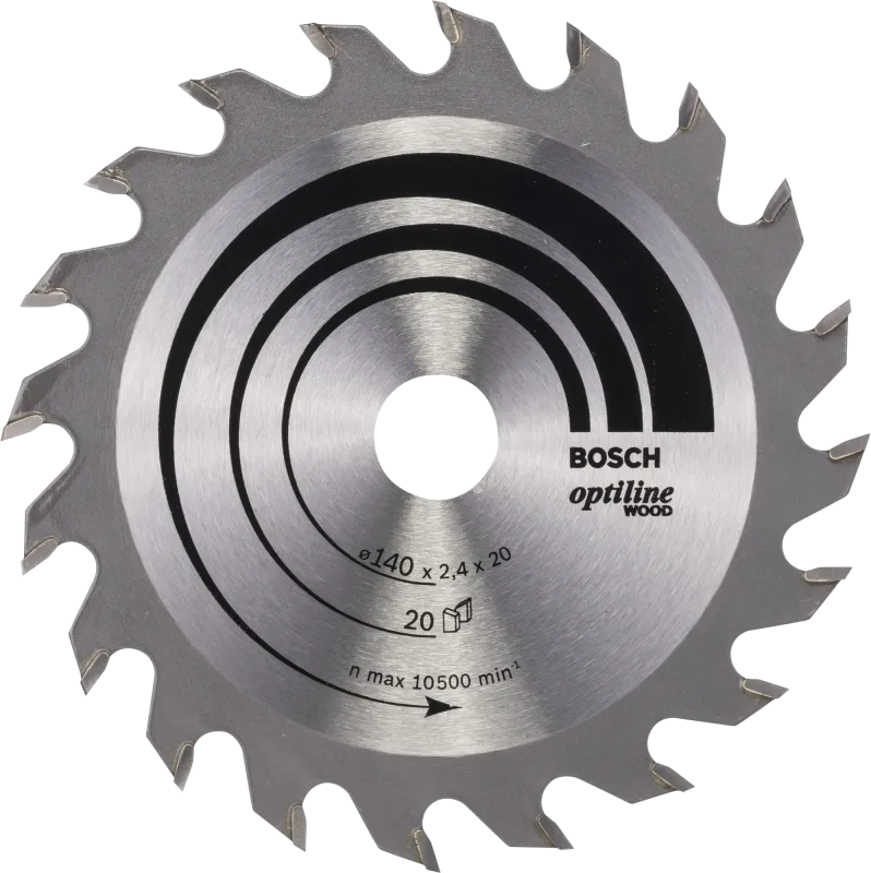 Disco de sierra circular bosch para madera, 140 x 20 x 2,4 mm y 30 dientes