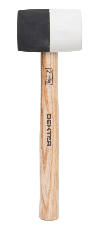 Mazo dexter caucho blanco/negro