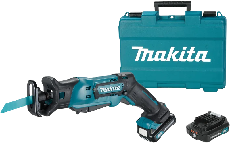 Sierra de sable a batería makita jr103dsae de 12 v con 2 batería de 2ah
