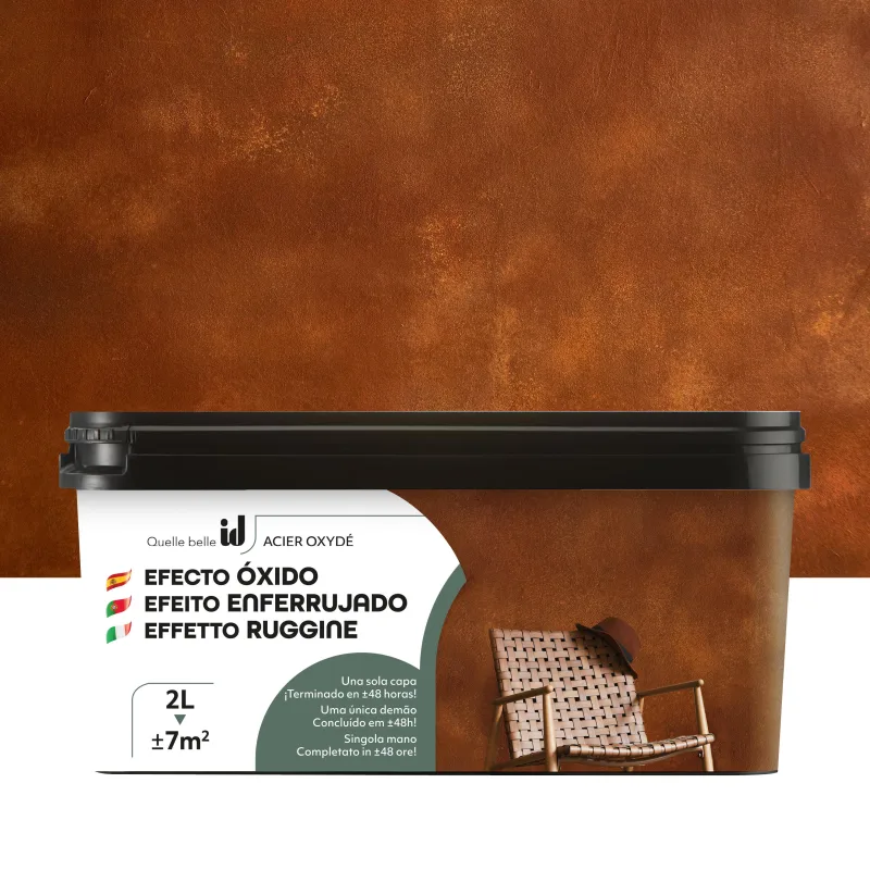 Pintura decorativa efecto óxido base efecto oxiddado id color óxido 2 litros